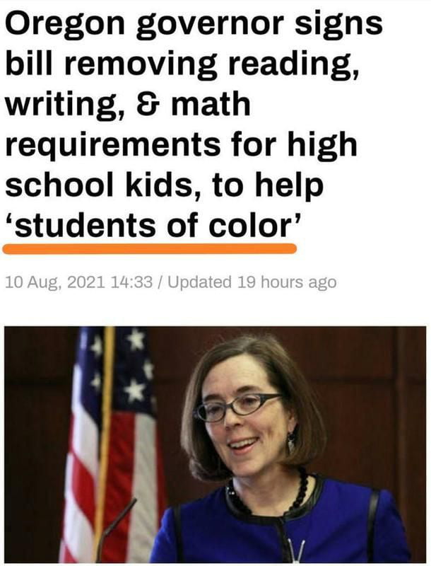Did they just admit...that you know,certain people aren't as abled as other people who don't need help with passing math and reading.