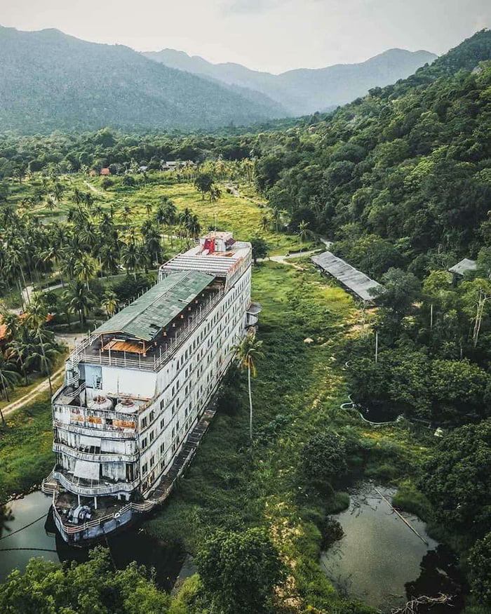 abandoned cruise ship in thailand