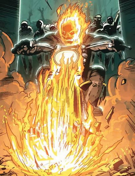 Funny Theory: Ghost Rider in Marvel Zombies, just pretends to be a zombie  to fit in the crowd and he actually never turned into a zombie, in human  form he got bitten
