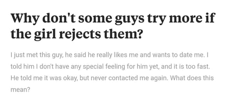 If a girl told me that she does not have any feelings for me, is that  really what she feels or is it something else? - Quora