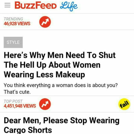 buzzfeed stop wearing cargo shorts