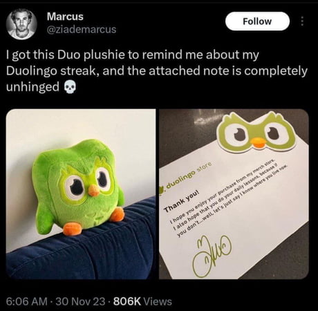 Imagine getting this worked up over Duolingo - 9GAG