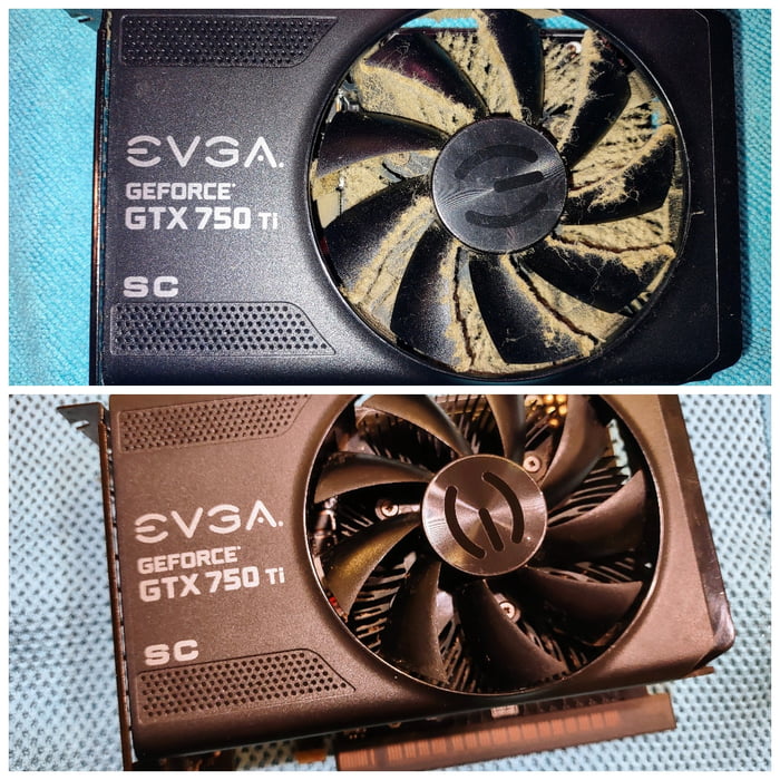 Before & After cleaning GTX 750ti graphics card 9GAG