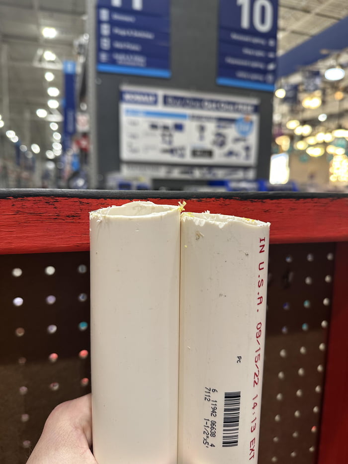 Asked Lowe’s to cut a piece of PVC for me 9GAG