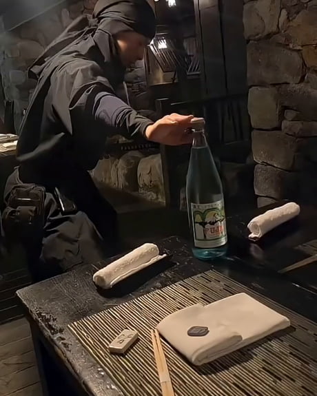 Ninja dining in Japan, pretty impressive