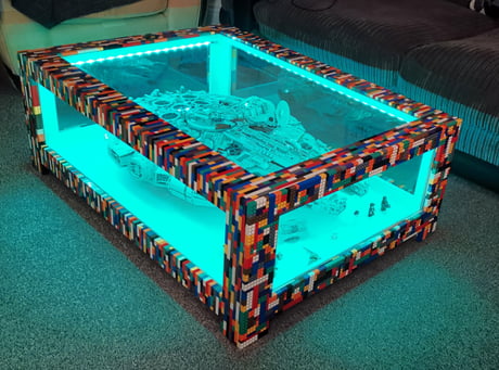 guy made a coffee table for Lego millennium falcon. - 9GAG
