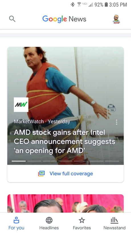 News Article About Stocks Uses Bill Murray From What About Bob Movie 9gag