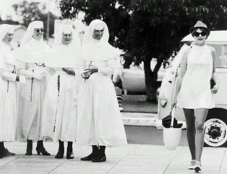 Nuns and fashionista from the 60s