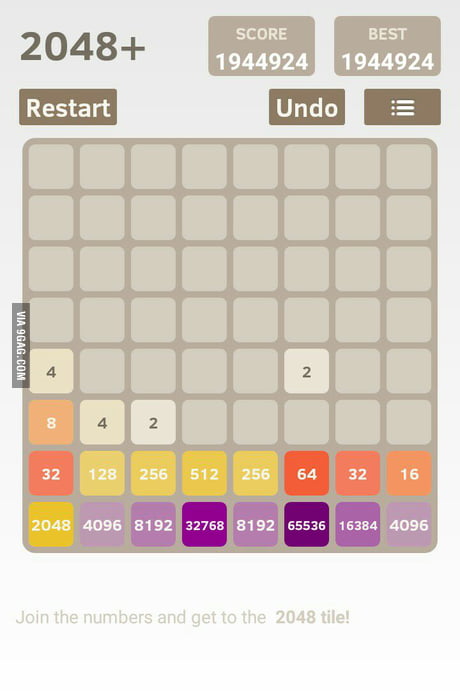 PLAYING 2048 with 8x8 