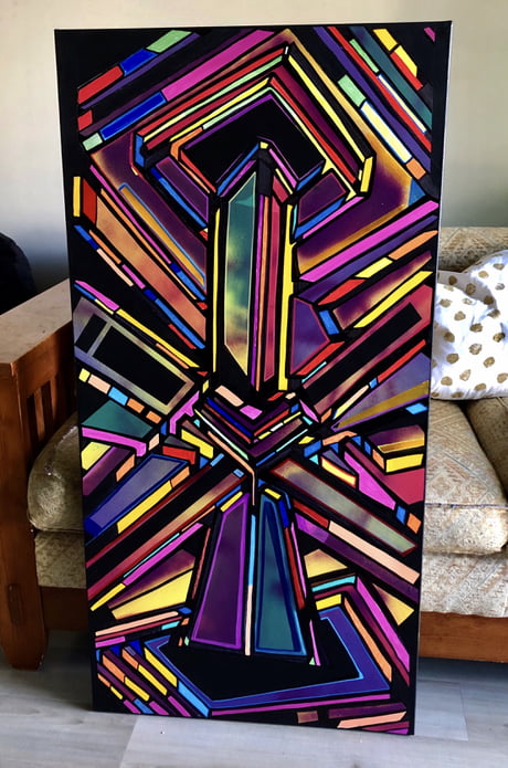 Prism painting ink and acrylic 9GAG