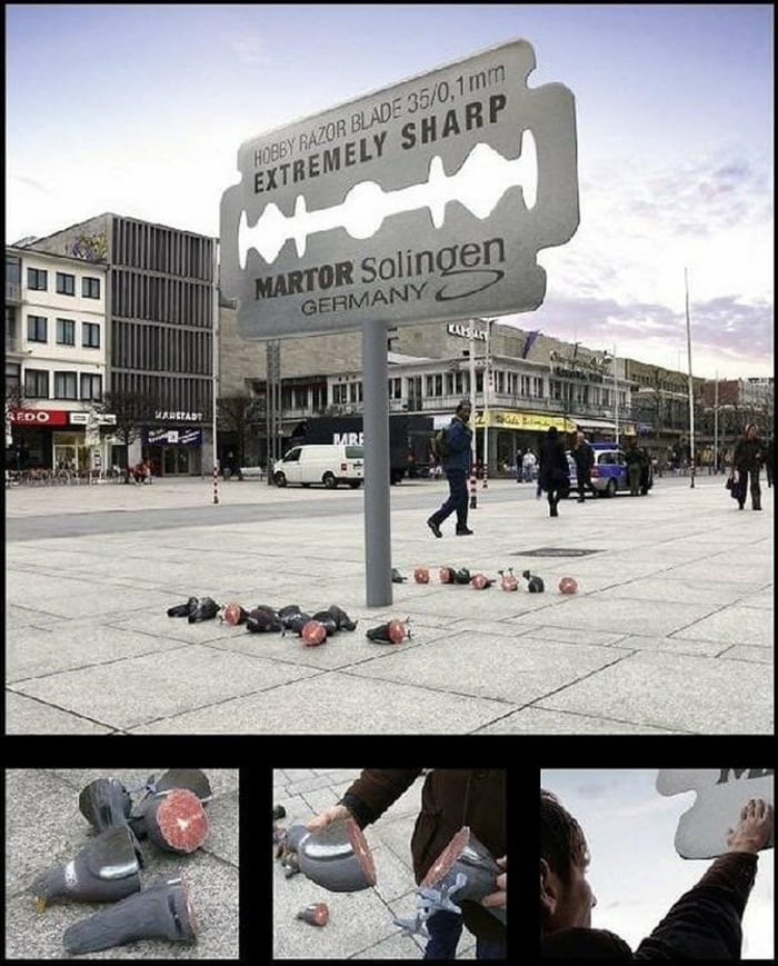 Sharp razor blades from Germany