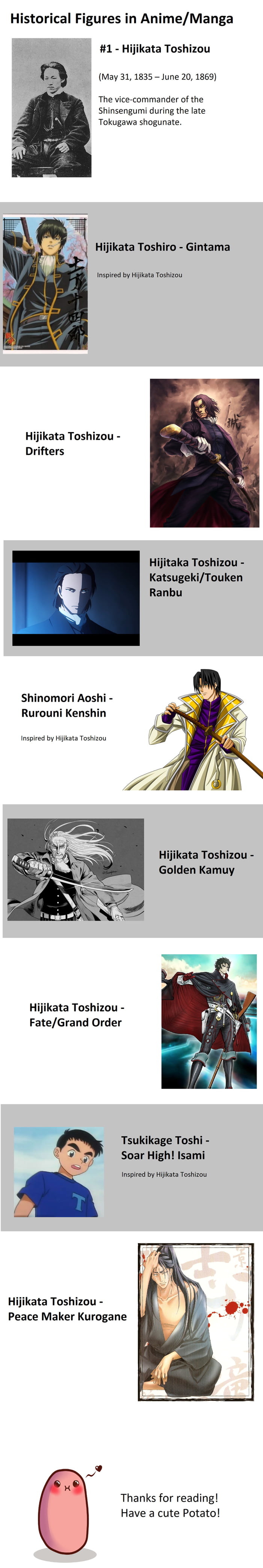 Historical Figures in Anime/Manga #1 - Hijikata Toshizou