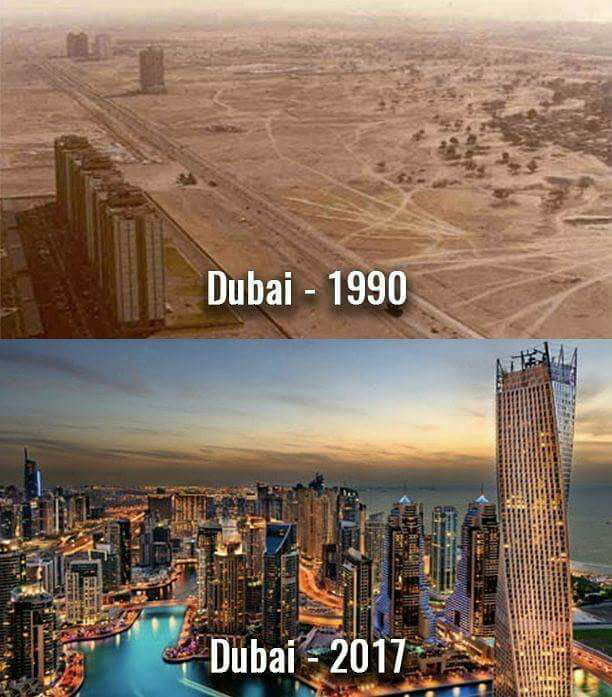 Dubai before oil discovery and after 9GAG
