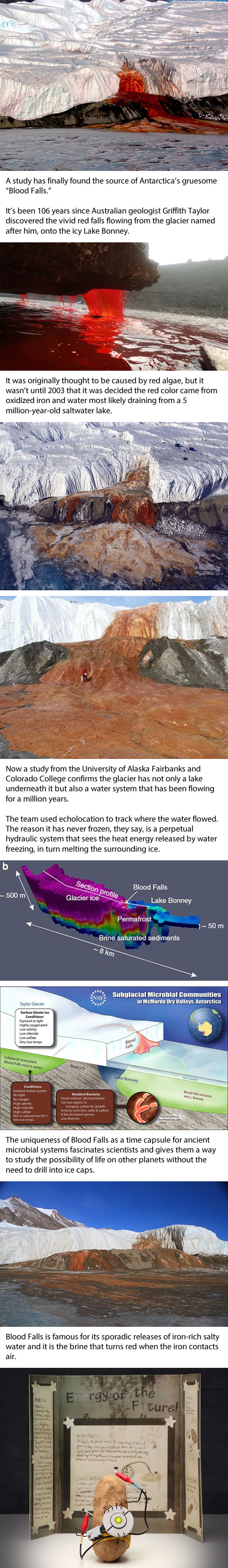 Scientists have solved the 100-year-old mystery of Antarctica's Blood Falls