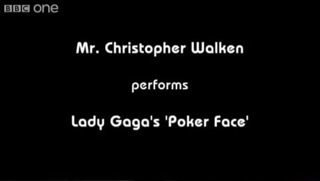 One from the archives, Lady Gaga's Poker Face read by Christopher Walken-here.
