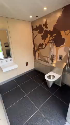 Self Cleaning Public Toilet