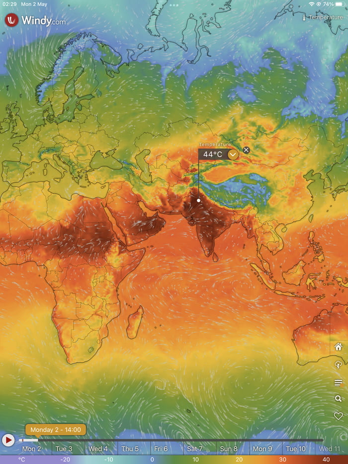Temperature prediction for tomorrow at 0700 hrs UTC …. 9GAG