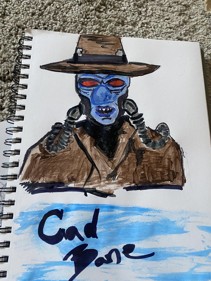 Quick sketch and painting of Cad Bane - 9GAG