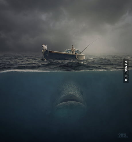 Thalassophobia, intense and persistent fear of the sea and it's creatures -  9GAG