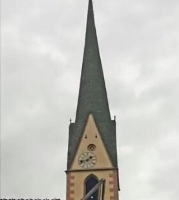 The placement of this clock