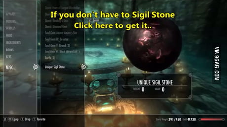 how to get the sigil stone in skyrim