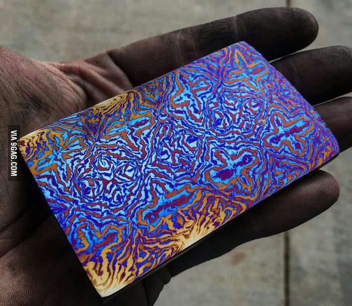 Timascus most beautiful material in the world. 9GAG