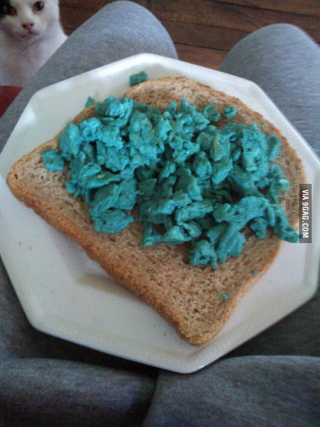 blue scrambled eggs