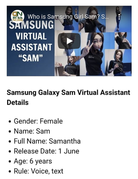 Samsung Sam Virtual Assistant G3dllwep2jg6fm Lightfarm Has Published Several Photos And Renders Of Sam A New Charming Visual Named Sam A 3d Character Who Heard Him Become A Virtual Assistant