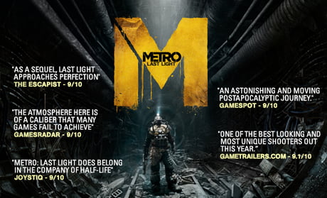 Metro: Last Light grátis na Steam