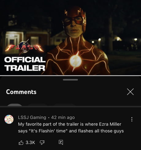 Flash trailer is out and people already killing it in the comment section. Cringe  batman by Ben Afleck plus really scrapping bottom of barrel with the Henry  Cavil replacement - 9GAG