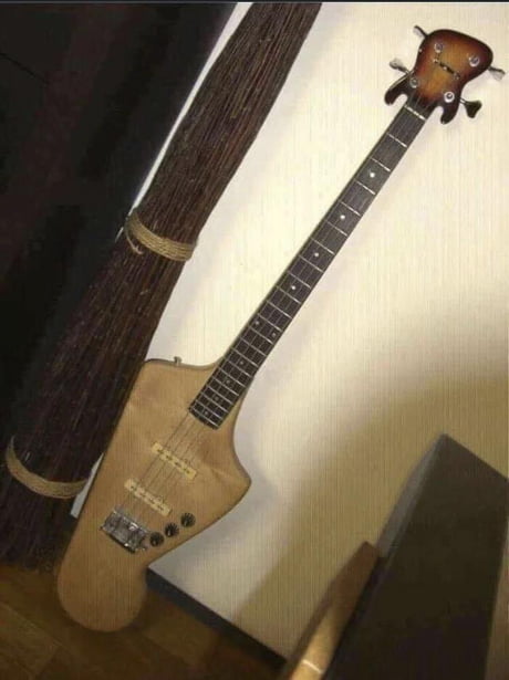 A reverse guitar.