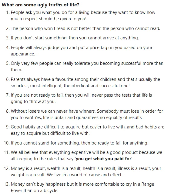 Ugly Truths