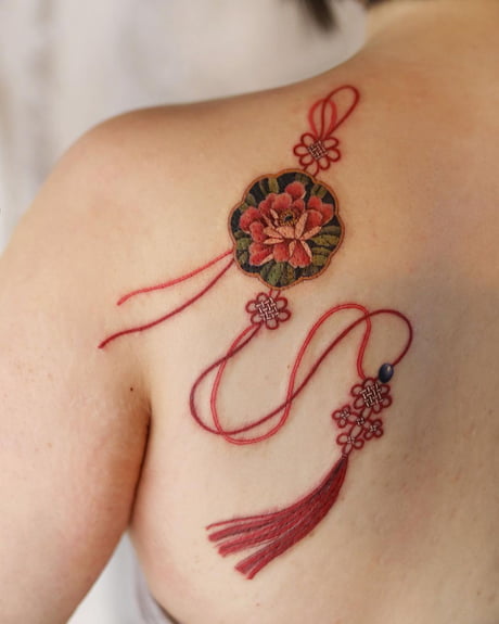 Chinese knot tattoo