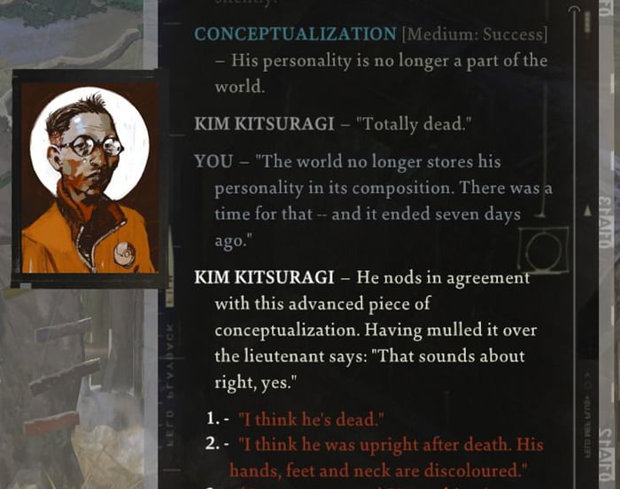 Had to think about it for some time, this game has really good writing