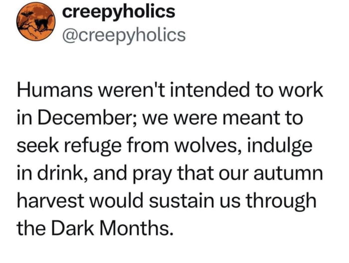 My ancestors would be so disappointed in my December activities