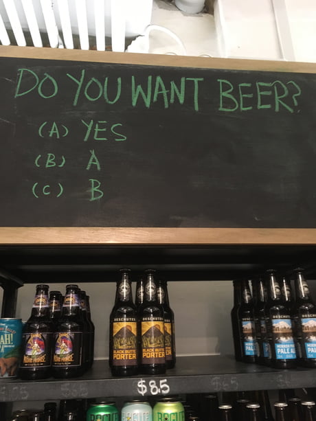 Do you want beer?