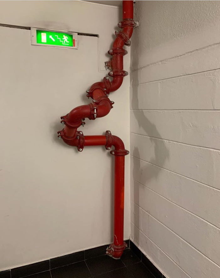 Was in the hospital and noticed the way these pipes were put. Just why