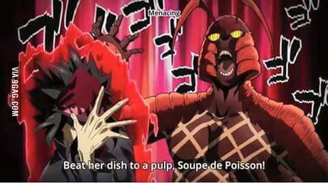 You thought this was food wars! But it was a JOJO reference : r/Animemes