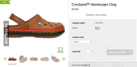 hamburger crocs