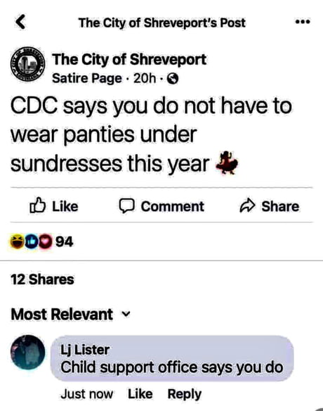 sundress season child support meme