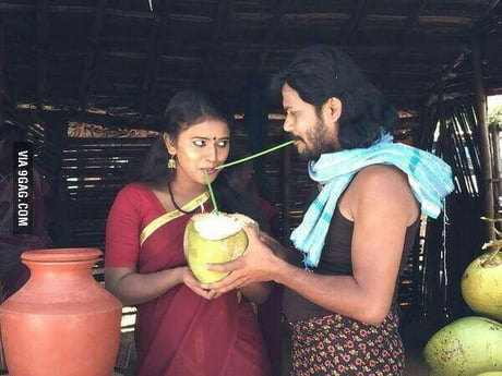 Drinking Coconut Water .....South Indian Style #FTW - 9GAG