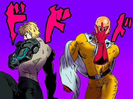 Saitama and Genos with a Jojo pose - 9GAG