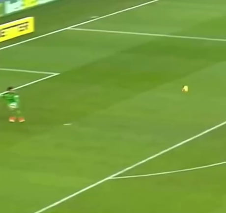 When the goalkeeper makes a blunder, but manages to fix it with an even bigger blunder