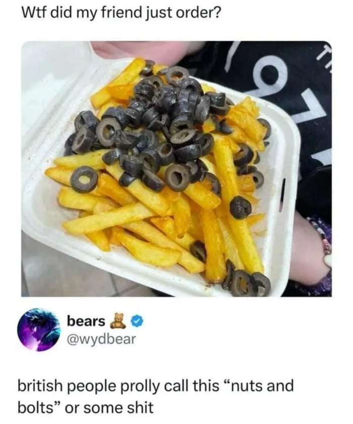 A plate of nuts and bolts please!