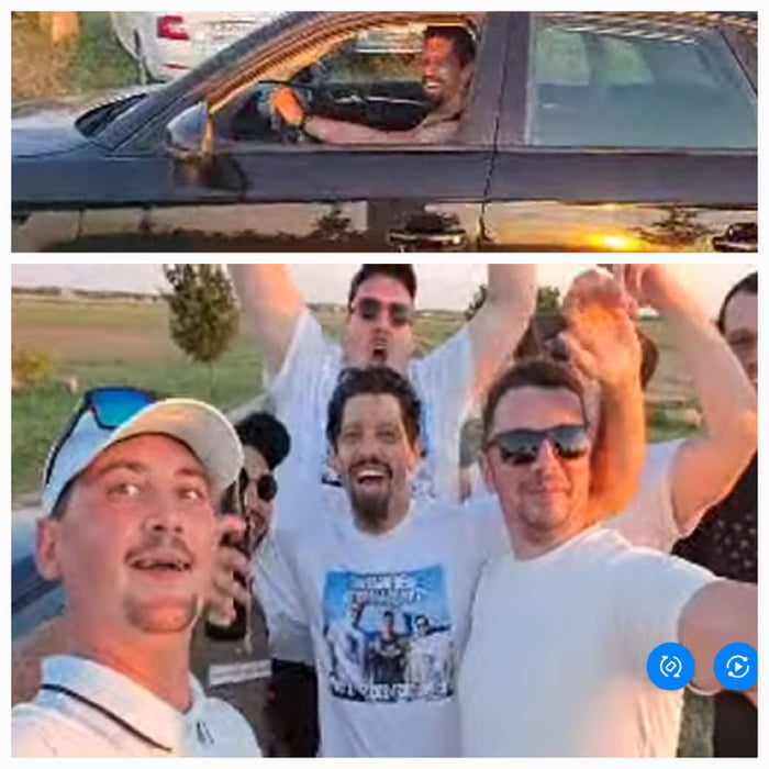 The gagger who showed up too early last year, arrived late at sundown this year, but he finally made it. Give him a drink.