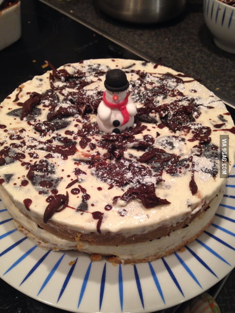 Homemade Double Decker White Chocolate And Oreo Cheesecake 9gag