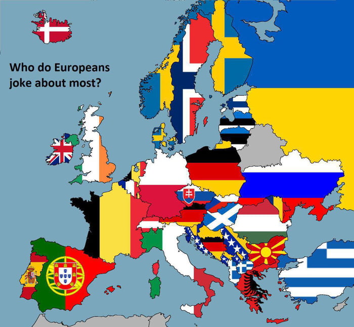 Someone checked who do Europeans joke about most. How they did it remains a secret to them.