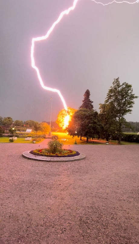 A 12 year old boy captured this picture during a lightning storm in Sweden.  Pretty awesome! - 9GAG