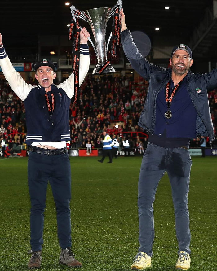 Ryan Reynolds pees his pants in happiness after his club Wrexham have