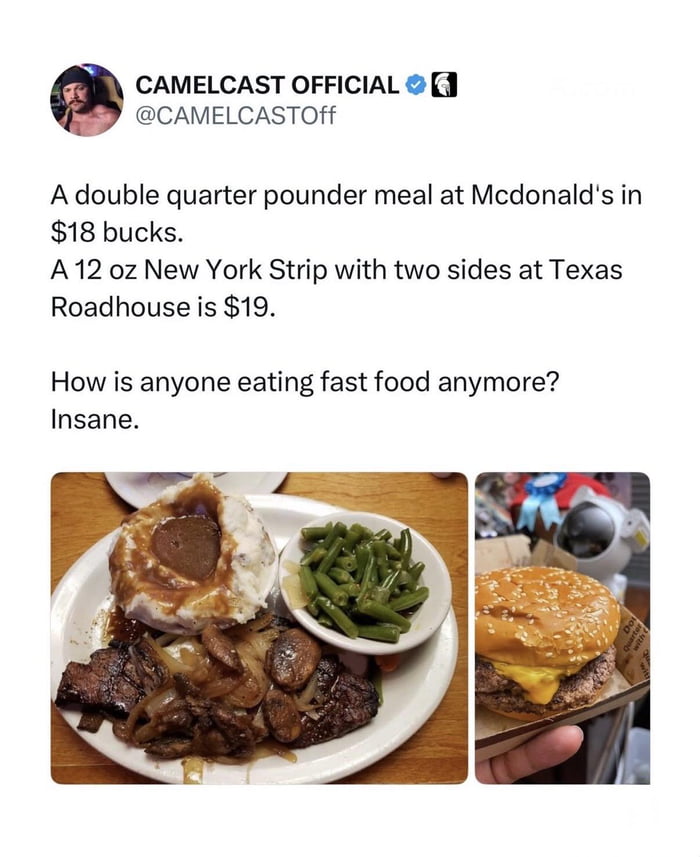 Steak dinner for the price of a burger
